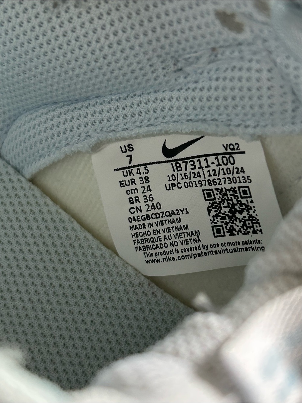Nike Dunk Low Next Nature Blue Tint Sheer Lace Pack Sneakers Size 7 Ribbon - Picture 10 of 11